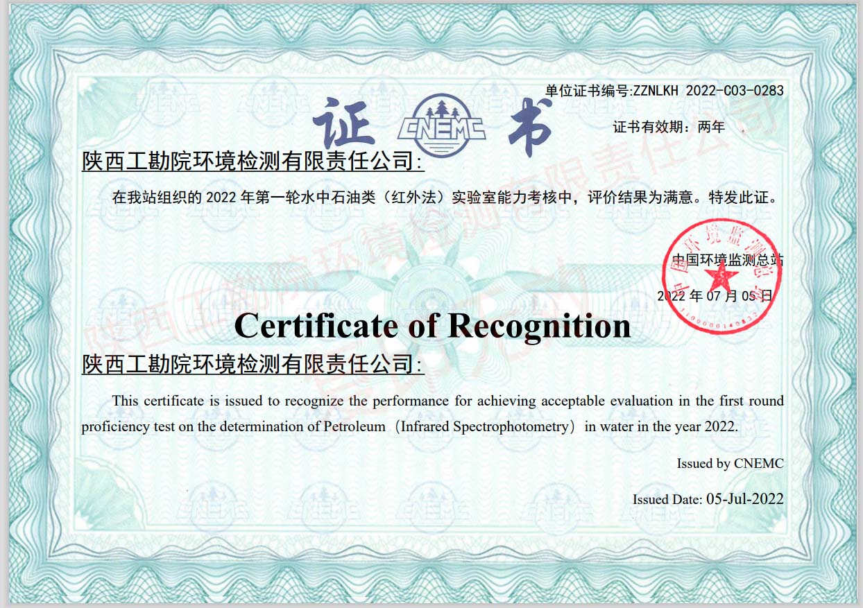 石油类考核单位证书