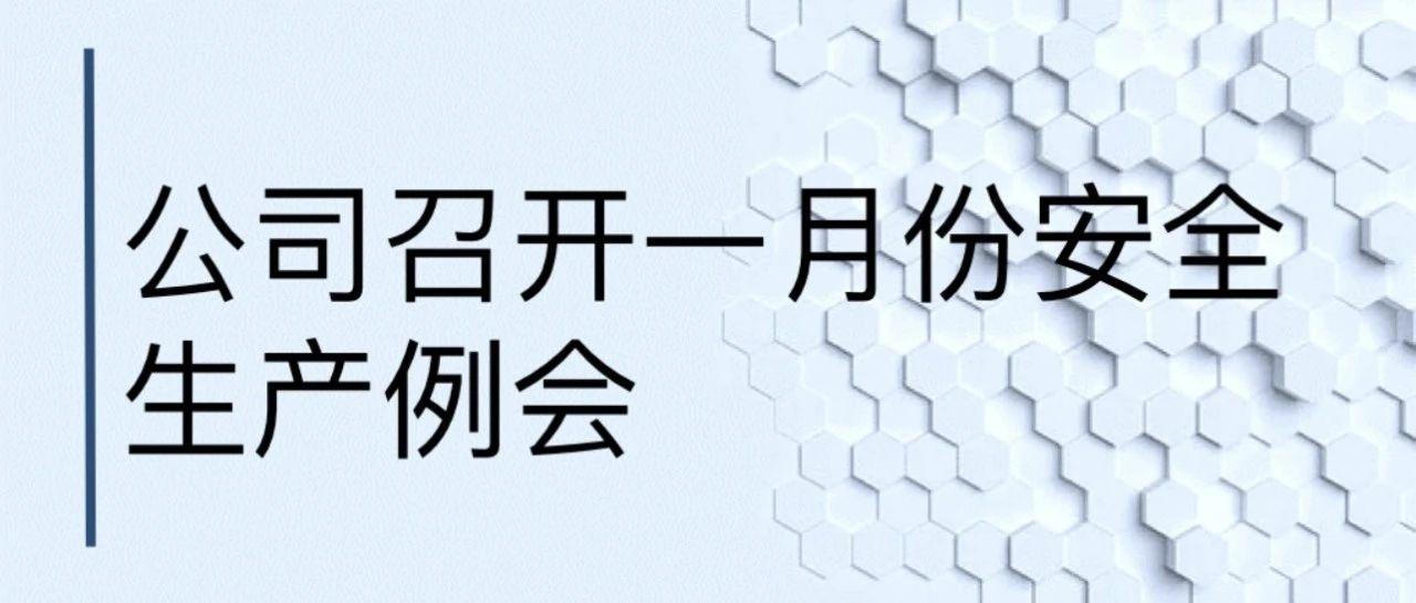 公司召开一月份安全生产例会